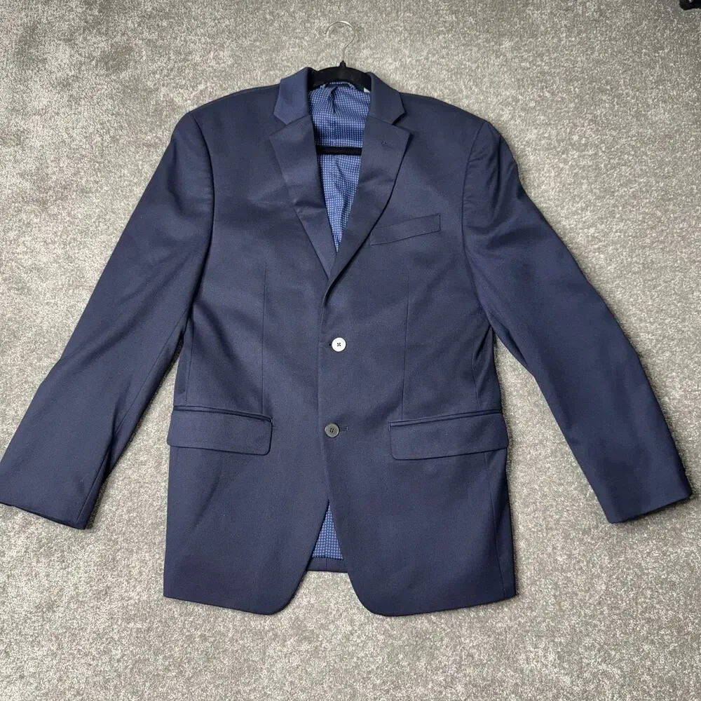 Michael Kors 38R‎ Navy Blue Blazer Classic Fit Two Button Suit Sport Coat Jacket